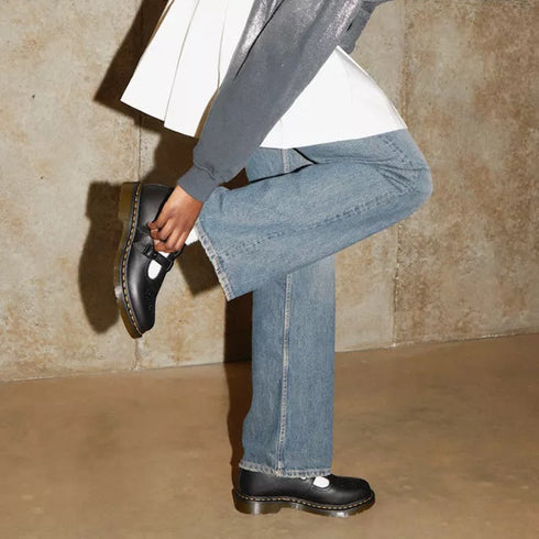 Dr Martens 8065 2 Strap Mary Jane Black Virginia Soft Leather